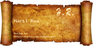 Hartl Rea névjegykártya